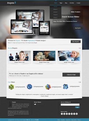 黑色風(fēng)格的IT商務(wù)網(wǎng)站設(shè)計與開發(fā)